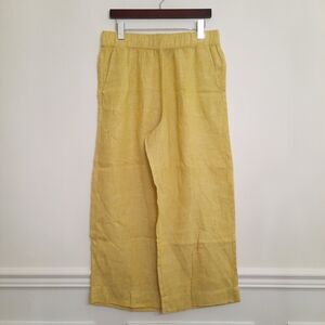 Tahari flax linen chartreuse pull-on pants large